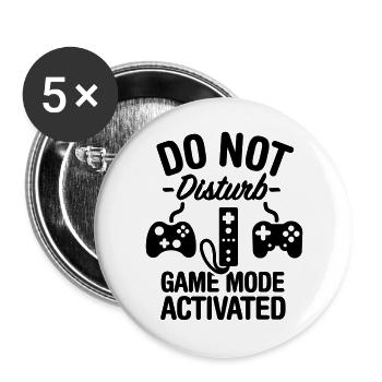 Do not disturb game mode activated - Buttons large 2.2''/56 mm (5-pack) - white - Front