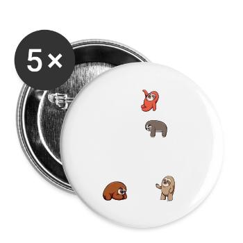Emplacements musicaux sur les barres de notes - Lot de 5 grands badges (56 mm) - blanc - Devant