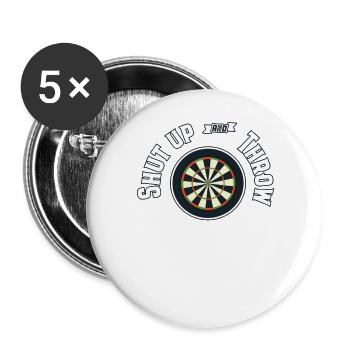 Darts Dart - Buttons large 2.2''/56 mm (5-pack) - white - Front