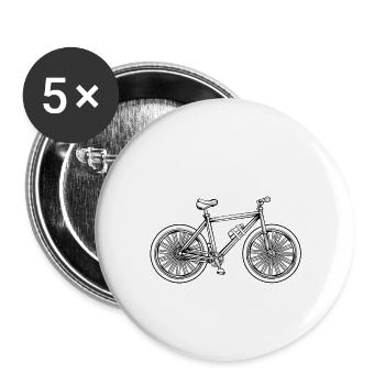 Liberté de pignons – Art du vélo - Lot de 5 grands badges (56 mm) - blanc - Devant