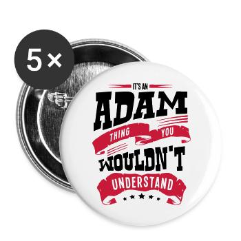adam name thing you wouldnt understand - Buttons large 2.2''/56 mm (5-pack) - white - Front