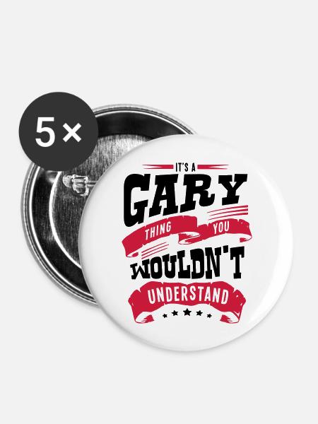 gary name thing you wouldnt understand - Buttons large 2.2''/56 mm (5-pack) - white