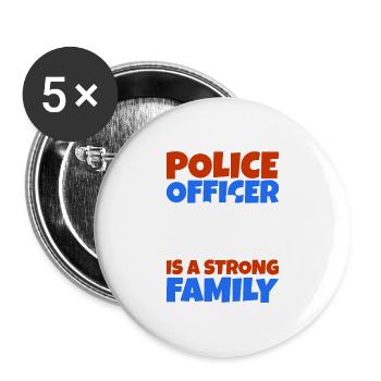 police - Buttons large 2.2''/56 mm (5-pack) - white - Front