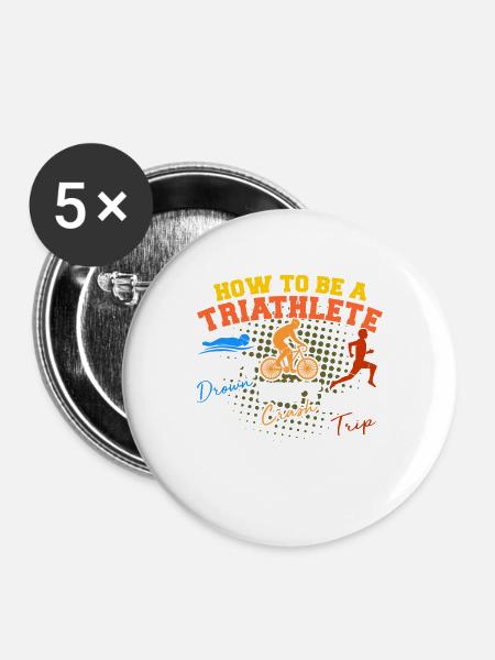 Triathlon - Buttons large 2.2''/56 mm (5-pack) - white