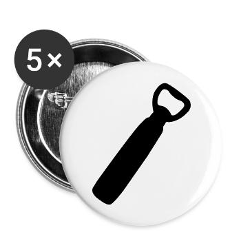flaschenoefffner - Buttons groß 56 mm (5er Pack) - Weiß - Vorne