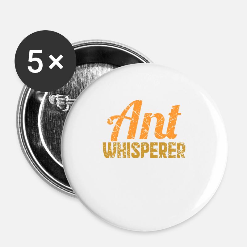 Ameise - Buttons groß 56 mm (5er Pack) - Weiß