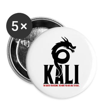 Kali Linux Offensive Security Pentest - Lot de 5 grands badges (56 mm) - blanc - Devant