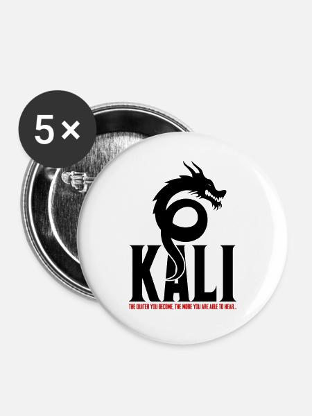 Kali Linux Offensive Security Pentest - Buttons groß 56 mm (5er Pack) - Weiß