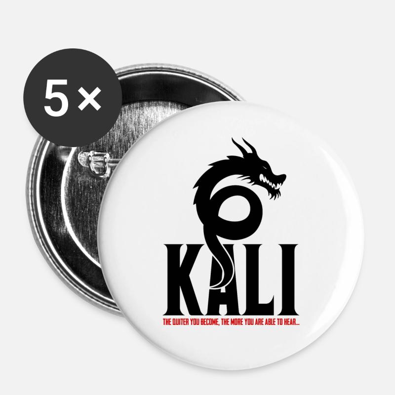 Kali Linux Offensive Security Pentest - Buttons groß 56 mm (5er Pack) - Weiß