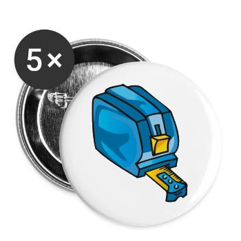 Rollmeter, tool, Compteur de rouleaux - Buttons groß 56 mm (5er Pack) - Weiß - Vorne