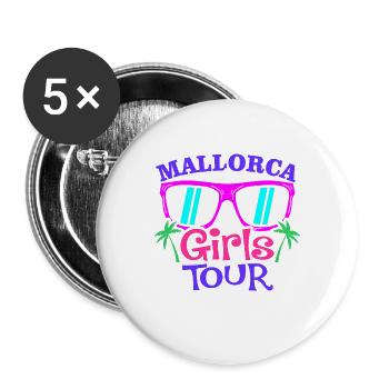 Mallorca - Buttons groß 56 mm (5er Pack) - Weiß - Vorne