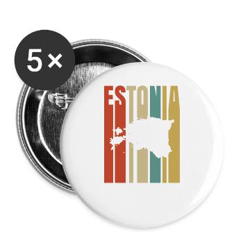 Estonia - Buttons large 2.2''/56 mm (5-pack) - white - Front