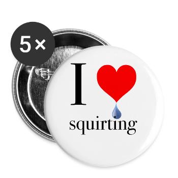 Squirting funny saying sex woman - Buttons large 2.2''/56 mm (5-pack) - white - Front
