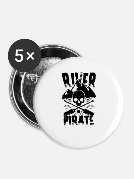 Kayaking - Buttons groß 56 mm (5er Pack) - Weiß