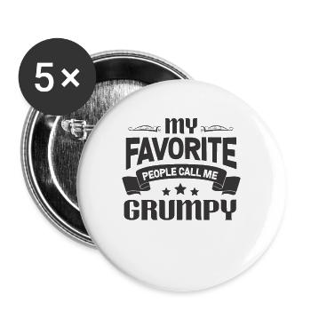 Party Spaß Geburtstag Geschenk - Buttons groß 56 mm (5er Pack) - Weiß - Vorne