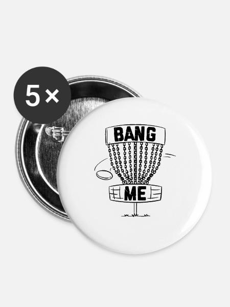 Disc Golf - Buttons groß 56 mm (5er Pack) - Weiß