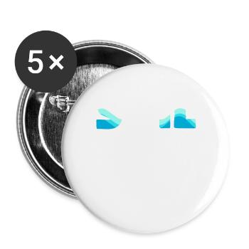 Sailboat silhouette by the sea - Buttons large 2.2''/56 mm (5-pack) - white - Front