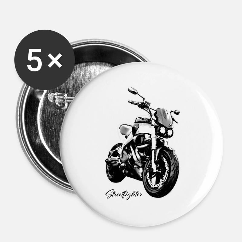 Street Fighter - Buttons large 2.2''/56 mm (5-pack) - white