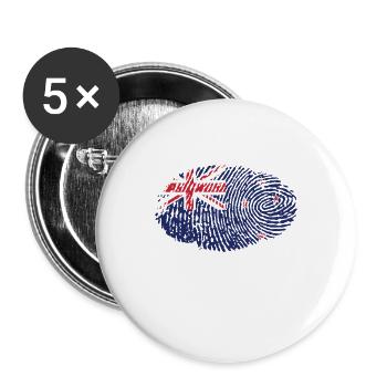 nouvelle-Zélande - Lot de 5 grands badges (56 mm) - blanc - Devant