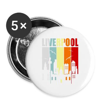 Liverpool - Buttons large 2.2''/56 mm (5-pack) - white - Front