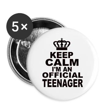 13.Geburtstag - Buttons large 2.2''/56 mm (5-pack) - white - Front