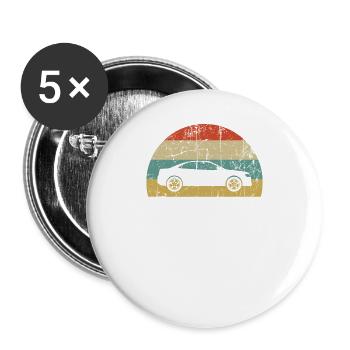 Auto - Buttons groß 56 mm (5er Pack) - Weiß - Vorne