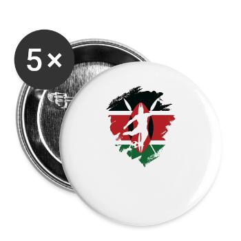 Kenya - Buttons large 2.2''/56 mm (5-pack) - white - Front