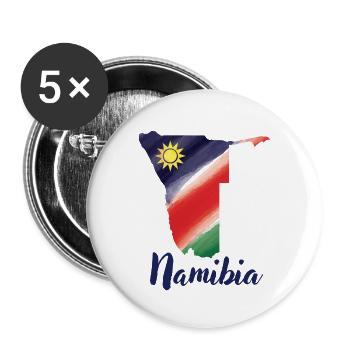 Namibia - Africa - Buttons large 2.2''/56 mm (5-pack) - white - Front