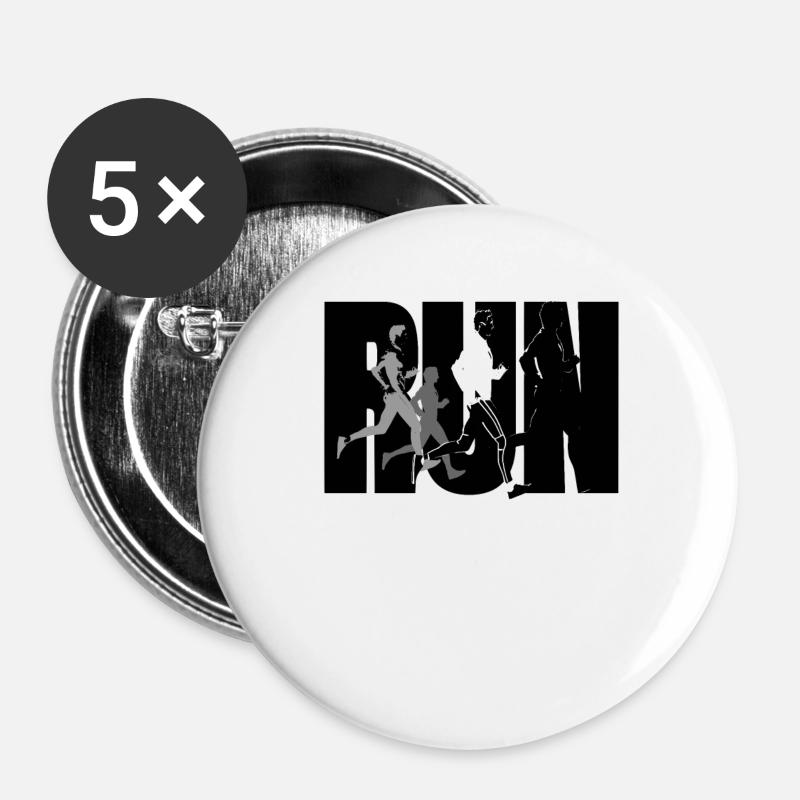 Runner Stuff - Run - Buttons large 2.2''/56 mm (5-pack) - white