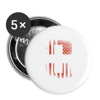 Switzerland - Buttons large 2.2''/56 mm (5-pack) - white - Front