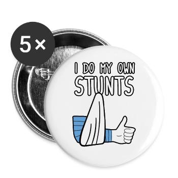 Je fais mes propres cascades - Lot de 5 grands badges (56 mm) - blanc - Devant