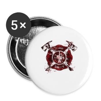 Firefighter Firefighter Helmet Blue Light - Buttons large 2.2''/56 mm (5-pack) - white - Front
