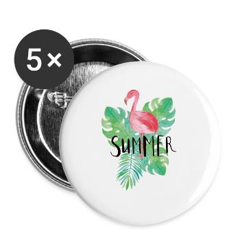 flamingo - Buttons large 2.2''/56 mm (5-pack) - white - Front