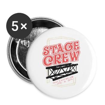STAGE CREW CREW Show Gift Event Techn - Buttons large 2.2''/56 mm (5-pack) - white - Front