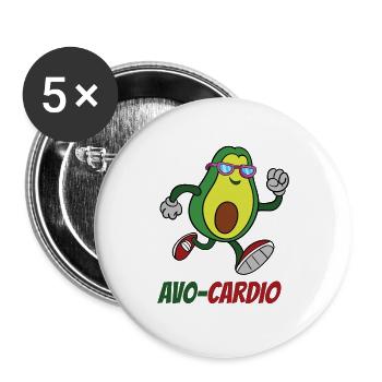An avocado operates cardio avo-cardio - Buttons large 2.2''/56 mm (5-pack) - white - Front