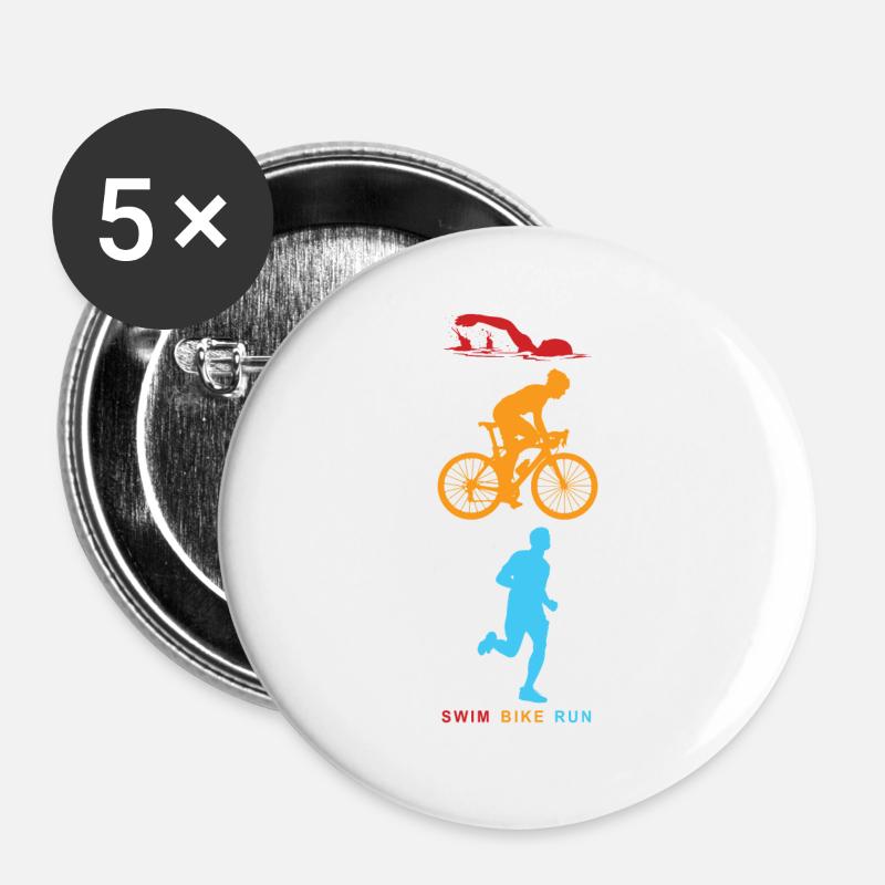 Triathlon - Buttons large 2.2''/56 mm (5-pack) - white
