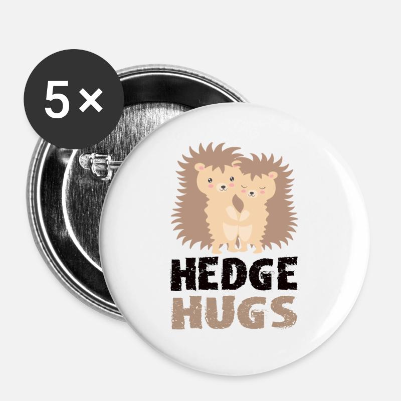 Hedgehog - Buttons large 2.2''/56 mm (5-pack) - white