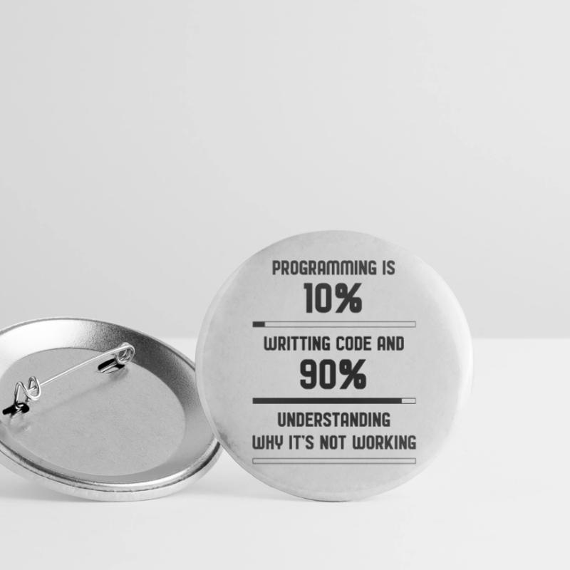 Code de programmation Funny Lot de 5 grands badges (56 mm)