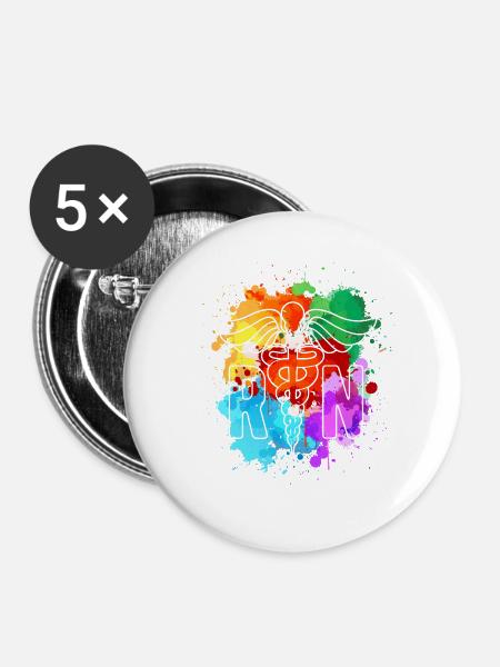 Nurse nurse - Buttons large 2.2''/56 mm (5-pack) - white