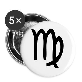 sternzeichen leer - Buttons groß 56 mm (5er Pack) - Weiß - Vorne