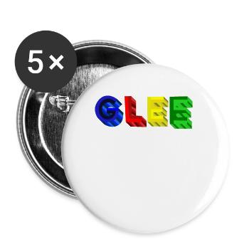 Glee? Blue Red Yellow Green Colorful Gift Idea - Buttons large 2.2''/56 mm (5-pack) - white - Front