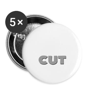Cut Sleep Repeat – Hairdresser Motif - Buttons large 2.2''/56 mm (5-pack) - white - Front