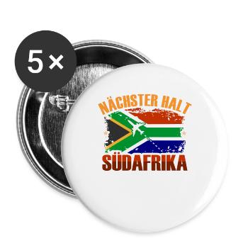Afrique du sud - Lot de 5 grands badges (56 mm) - blanc - Devant