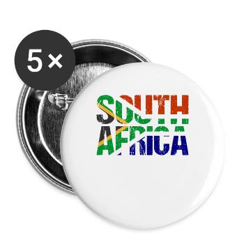 Afrique du sud - Lot de 5 grands badges (56 mm) - blanc - Devant