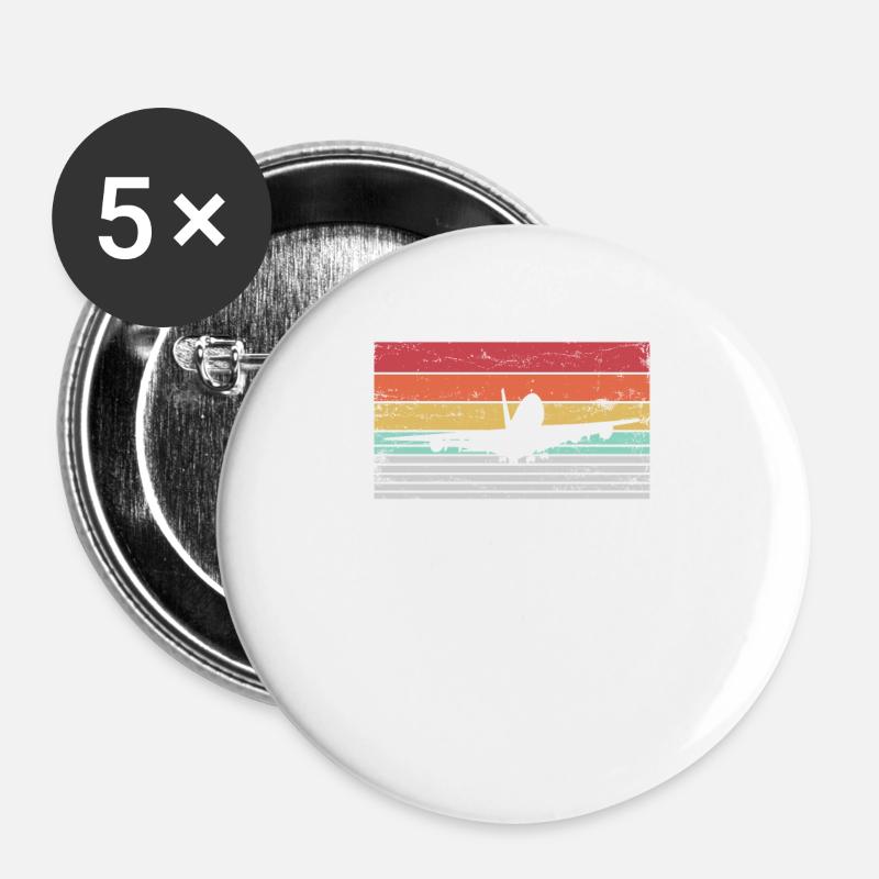plane - Buttons large 2.2''/56 mm (5-pack) - white