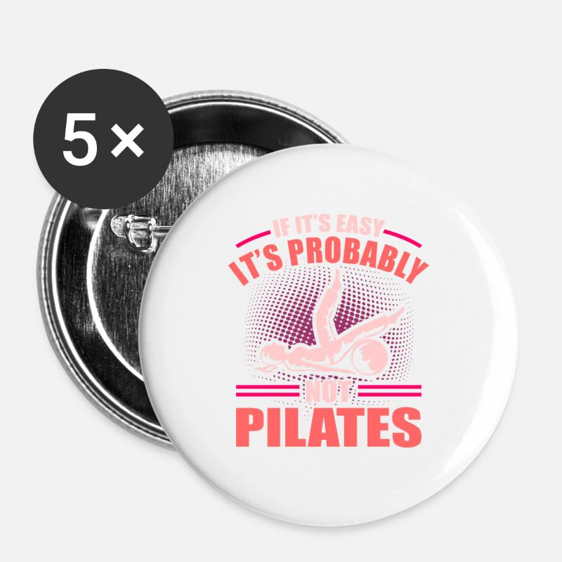 Pilates - Buttons large 2.2''/56 mm (5-pack) - white