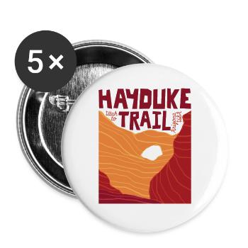Hayduke Trail - Utah to Arizona - Lot de 5 grands badges (56 mm) - blanc - Devant