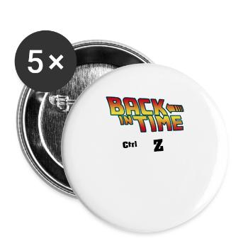 PC Computer Hacker Nerd Informatiker Geek Admin - Buttons groß 56 mm (5er Pack) - Weiß - Vorne