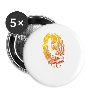 Gecko - Buttons groß 56 mm (5er Pack) - Weiß - Vorne