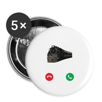 train - Buttons large 2.2''/56 mm (5-pack) - white - Front